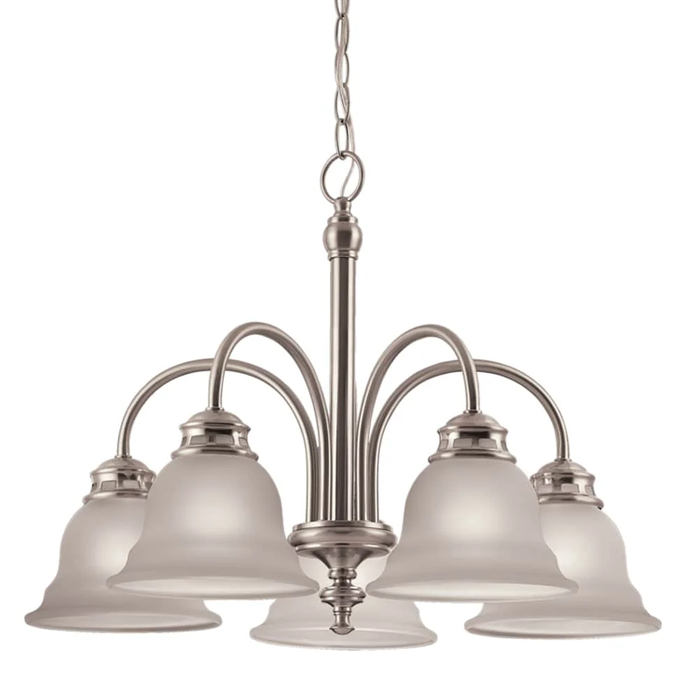 Project Source Fallsbrook 5-Light Brushed Nickel Traditional Chandelier, 22.44-in W x 16.54-in H - Image 13