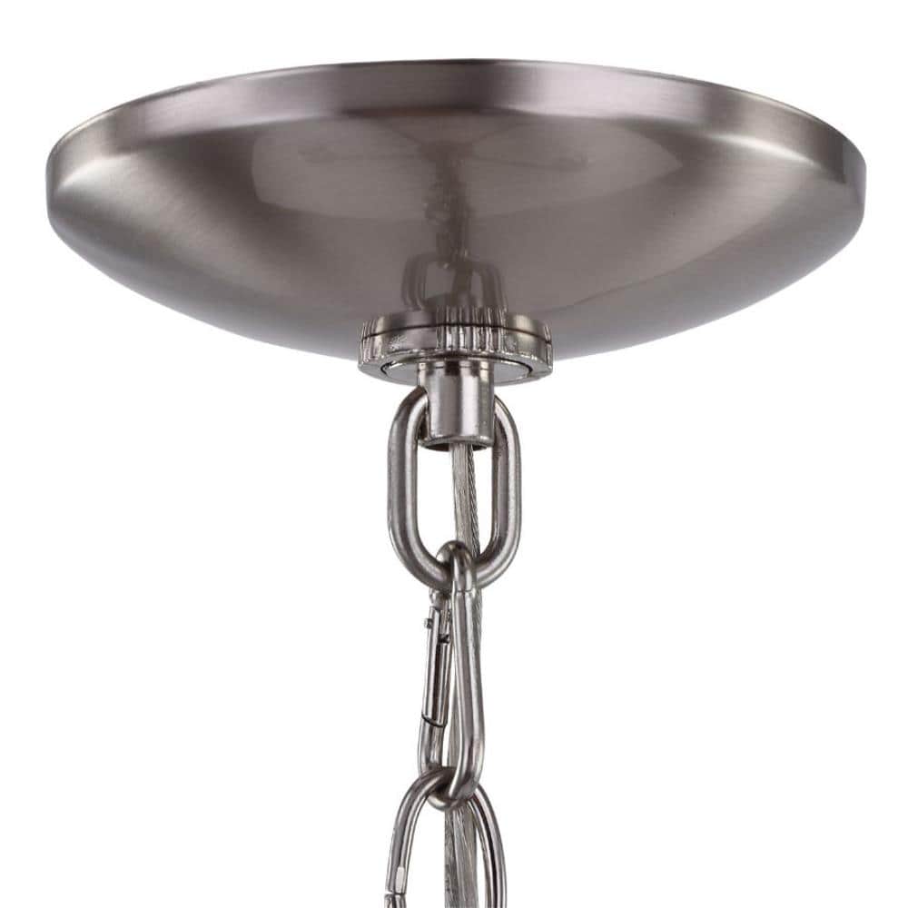 Project Source Fallsbrook 5-Light Brushed Nickel Traditional Chandelier, 22.44-in W x 16.54-in H - Image 17