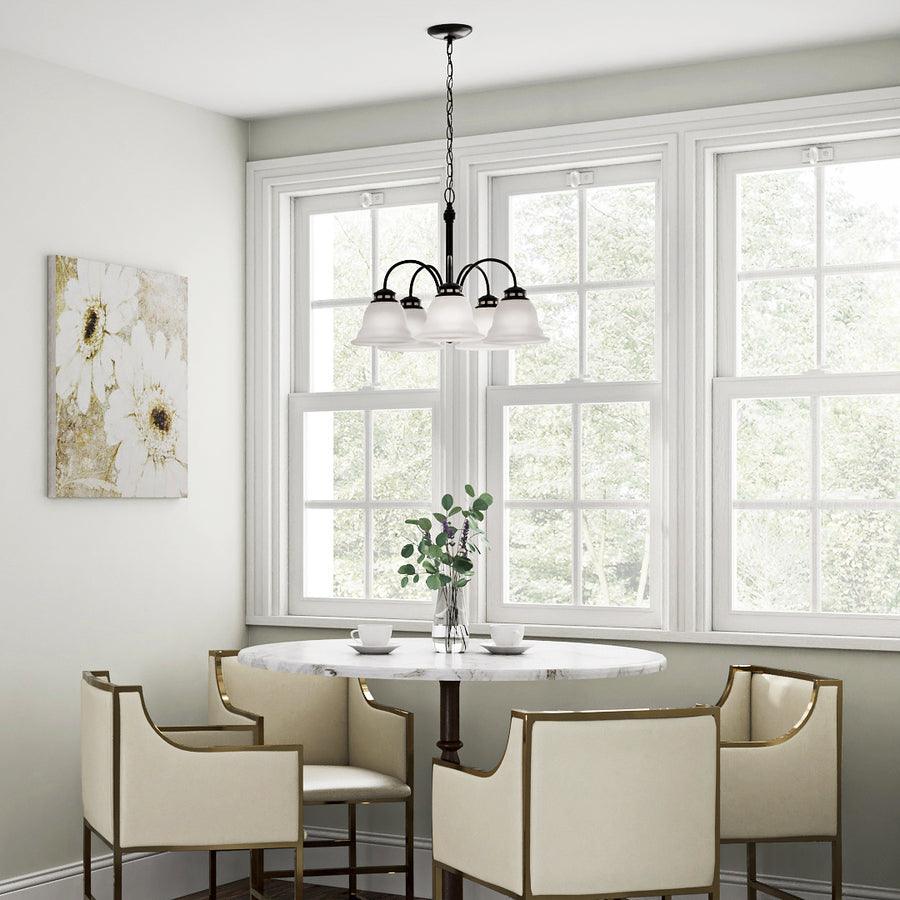 Project Source Fallsbrook 5-Light Dark Oil-Rubbed Bronze Chandelier, 22.44-in W x 16.54-in H