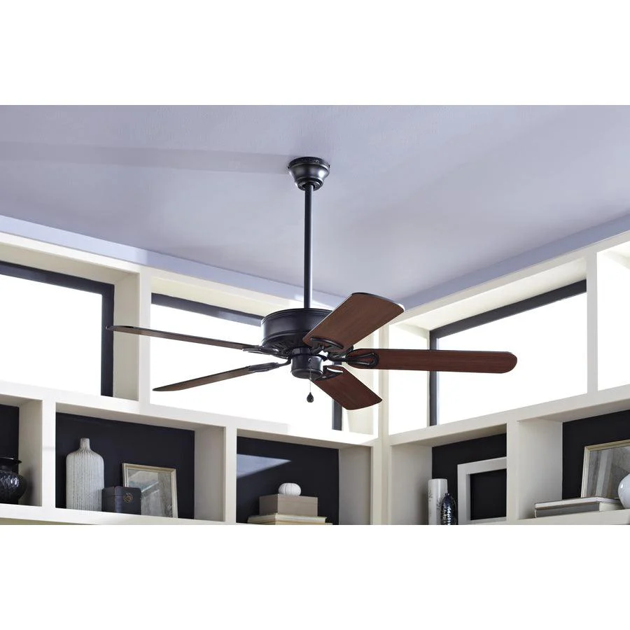 Harbor Breeze Classic 52-in Matte Black Indoor Ceiling Fan (5-Blade) - Image 2