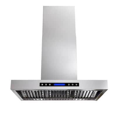 36 in. 900 CFM Ducted Wall Mount Range Hood with Remote, Touch Control LCD, Long-Term Warranty in Stainless Steel