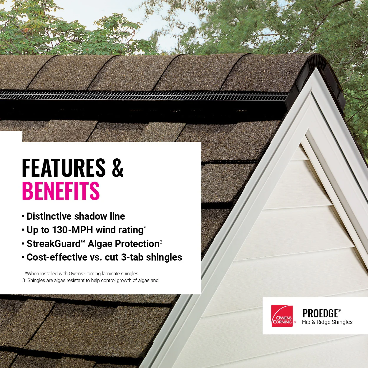 Owens Corning ProEdge Summer Harvest Hip & Ridge Roof Shingles, 33 Linear Ft per Bundle - Image 20