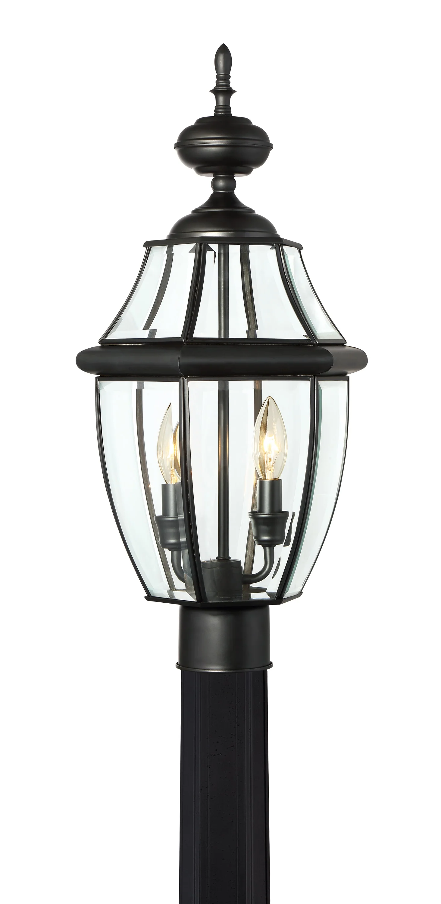 Portfolio Brayden 60-Watt 21.8-in Matte Black Traditional Post Light - Image 6