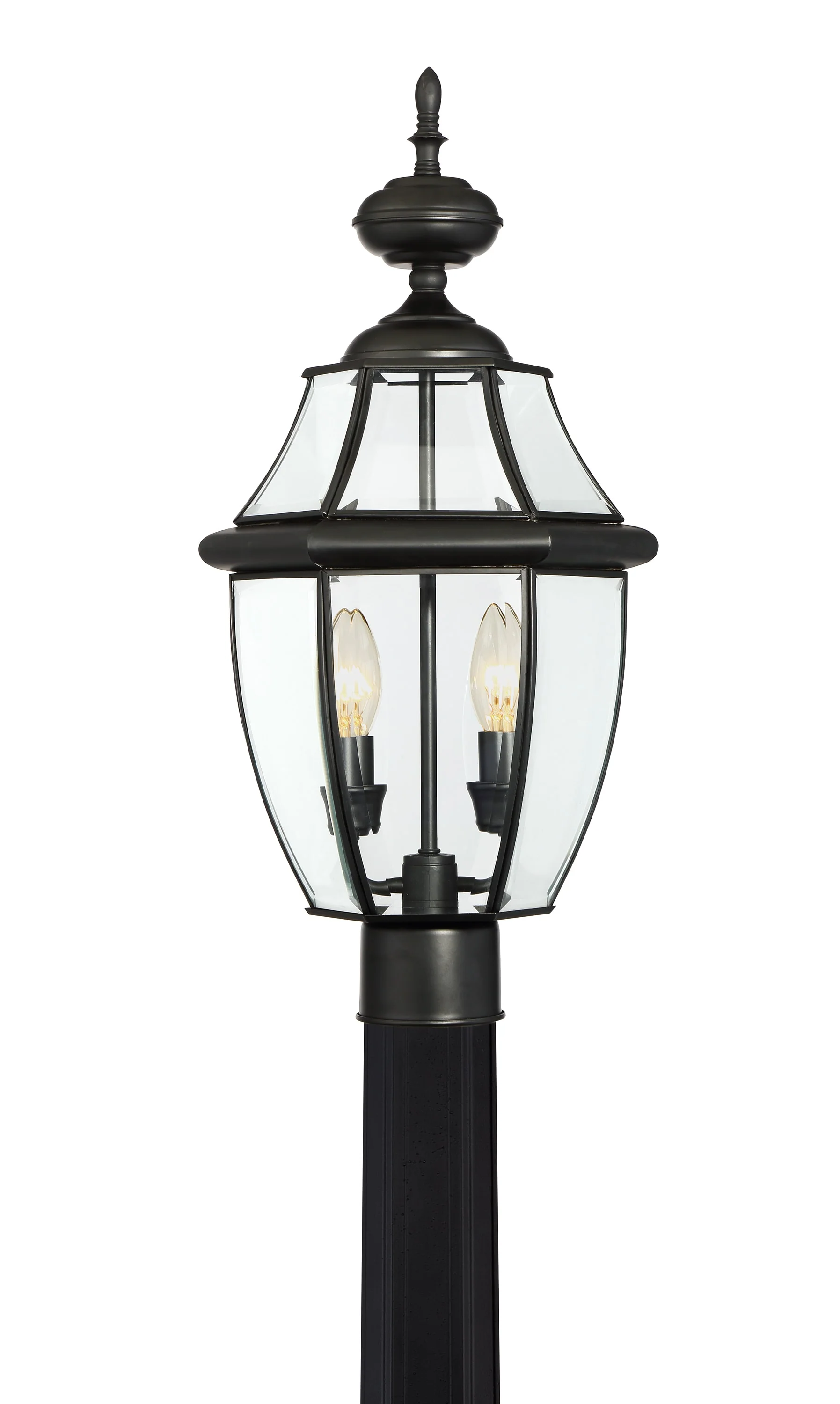 Portfolio Brayden 60-Watt 21.8-in Matte Black Traditional Post Light - Image 7