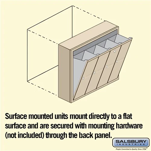 4-Door Sandstone Vertical Mailbox with Master Commercial Lock - Image 5