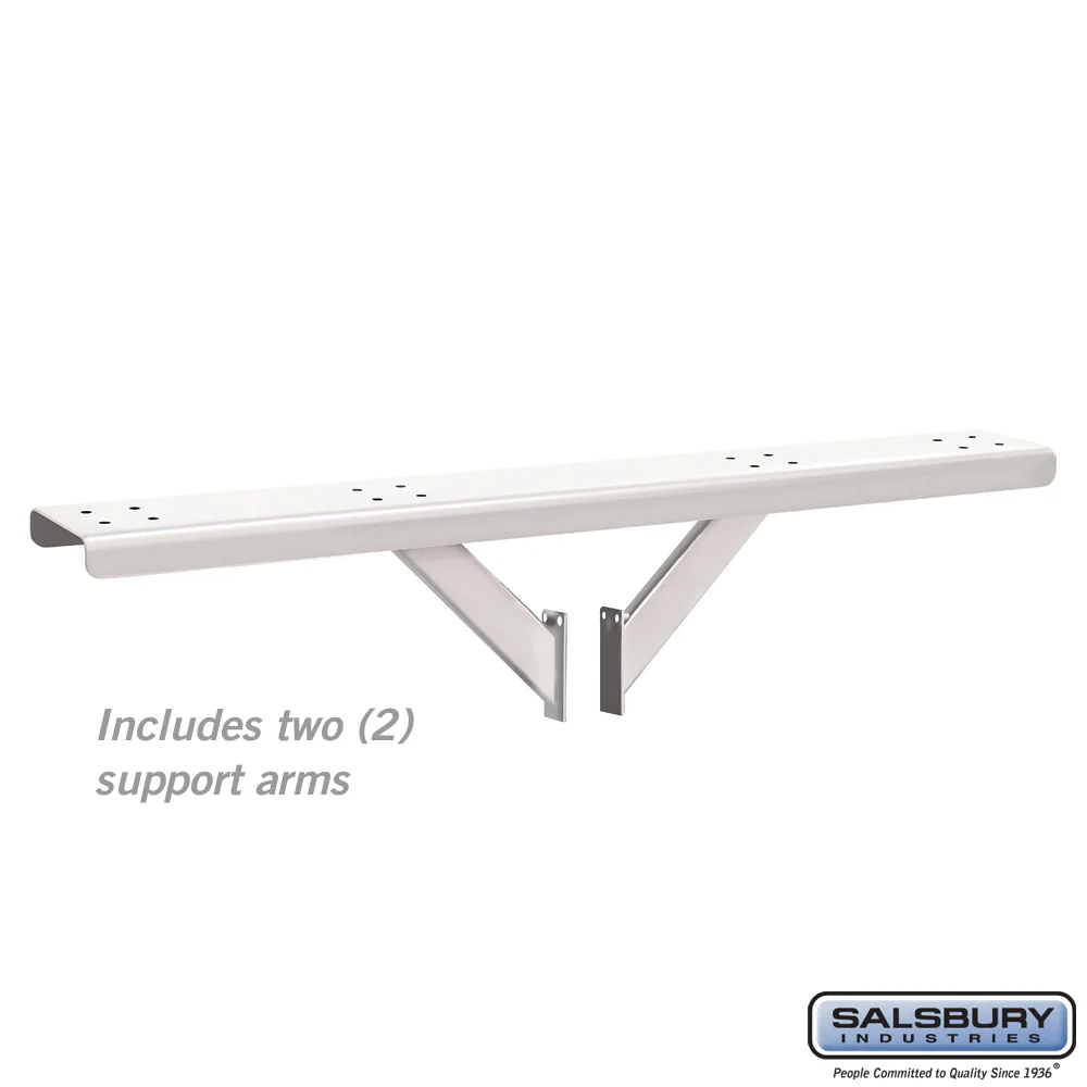 4-Wide Mailbox Spreader with 2 Supporting Arms - White