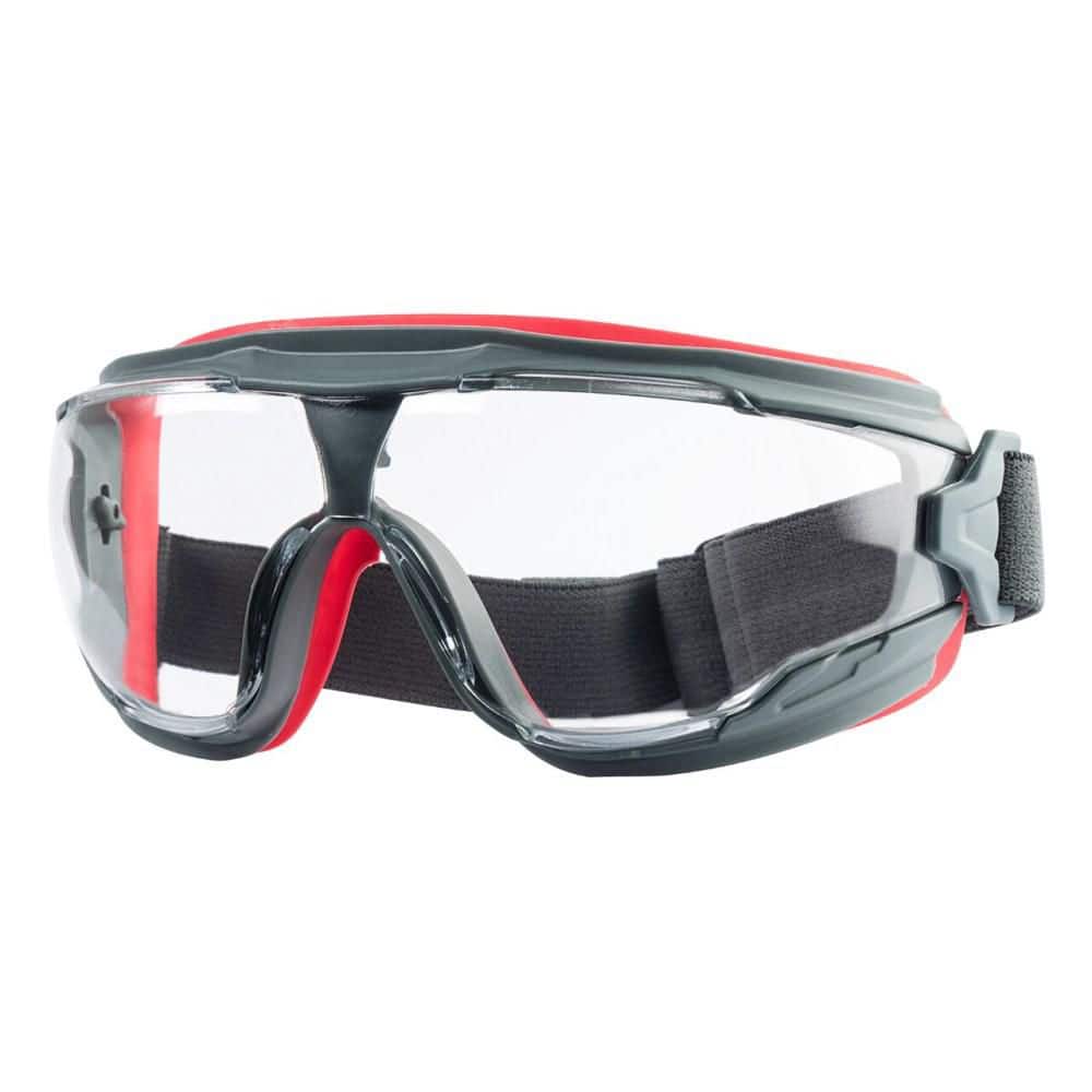 3M Scotchgard Plastic Anti-Fog Safety Goggles, Clear Lens, Gray/Red – 47212H1-VDC-PS - Image 2