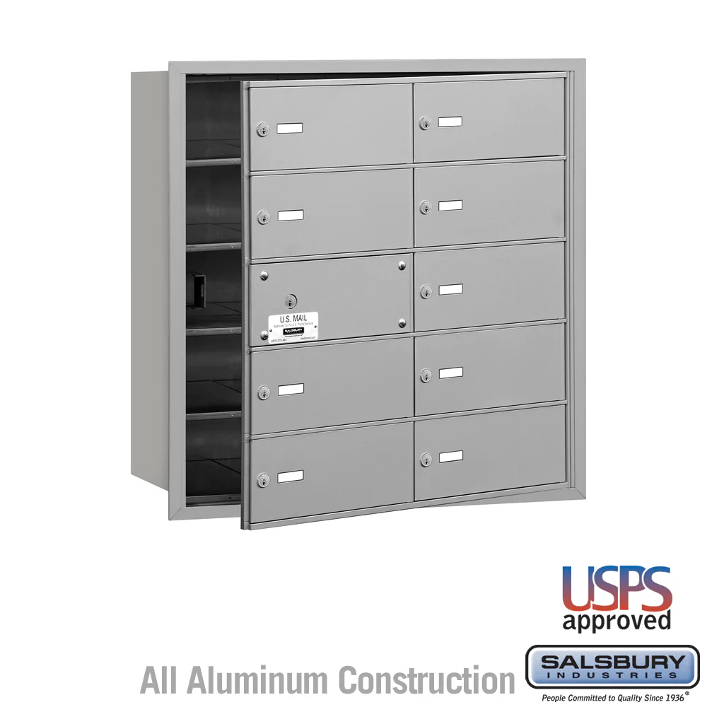 4B+ Horizontal Mailbox with 10 B Doors - Rear Loading - USPS Approved - Image 3