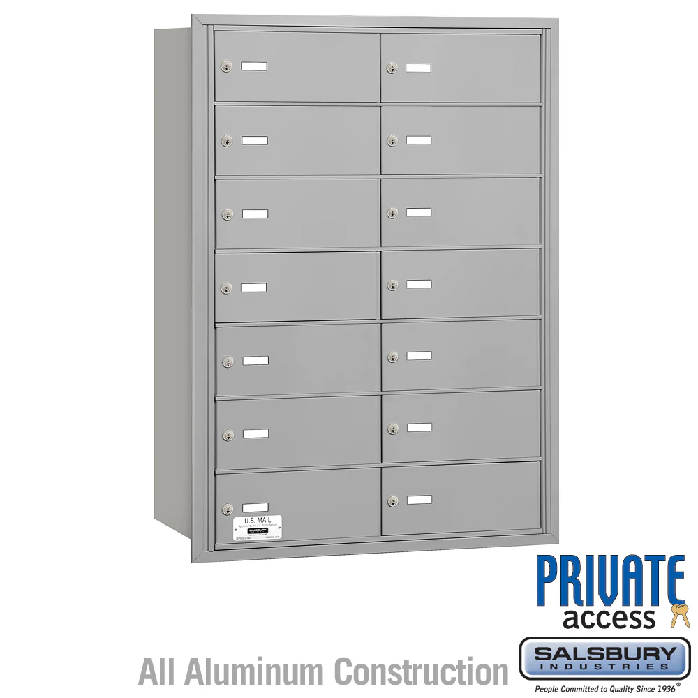 4B+ Horizontal Mailbox with 14 B Doors - Rear Loading - Private Access