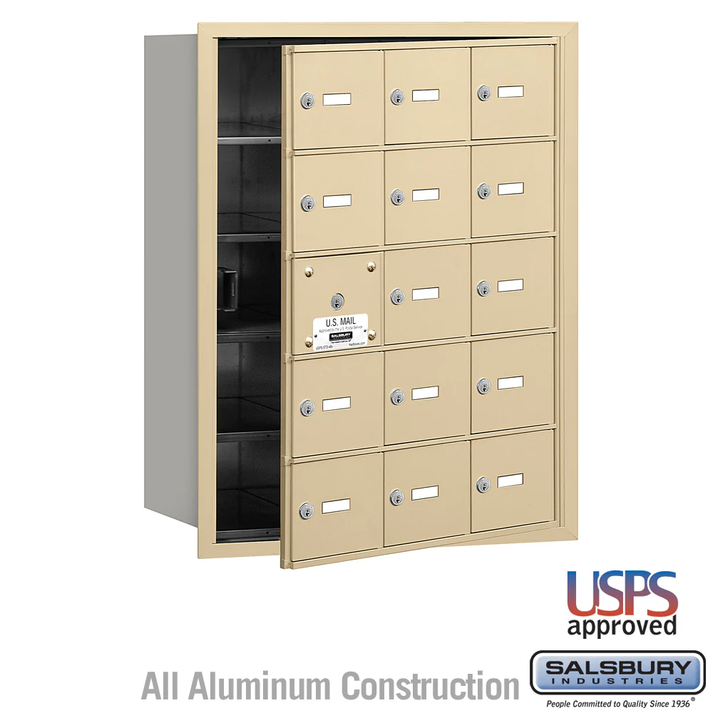 4B+ Horizontal Mailbox with 14 Usable Doors - Aluminum - Front Loading - USPS Approved - Image 3