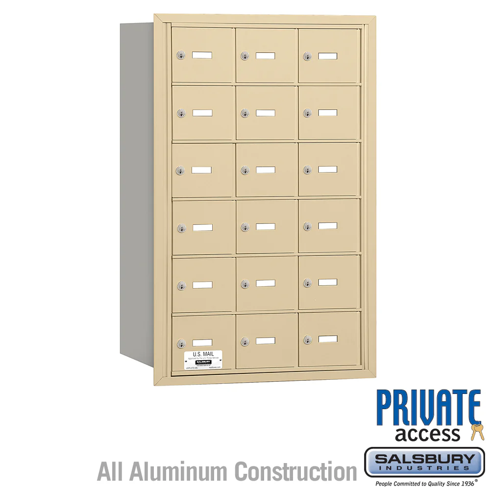 4B+ Horizontal Mailbox with 18 A Doors, Rear Loading, Aluminum Construction - Image 3