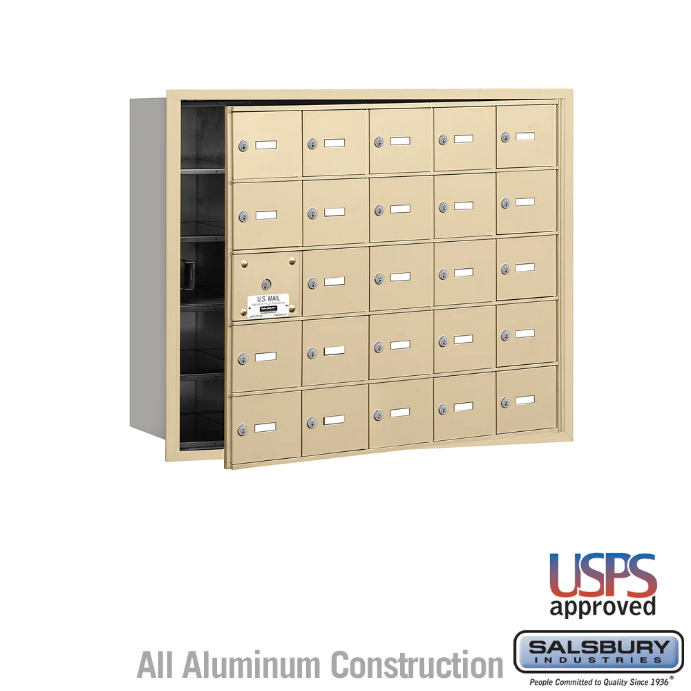 4B+ Horizontal Mailbox with 25 A Doors - Rear Loading - USPS Approved - Image 4