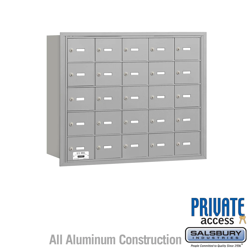 4B+ Horizontal Mailbox with 25 A Doors, Rear Loading, Private Access