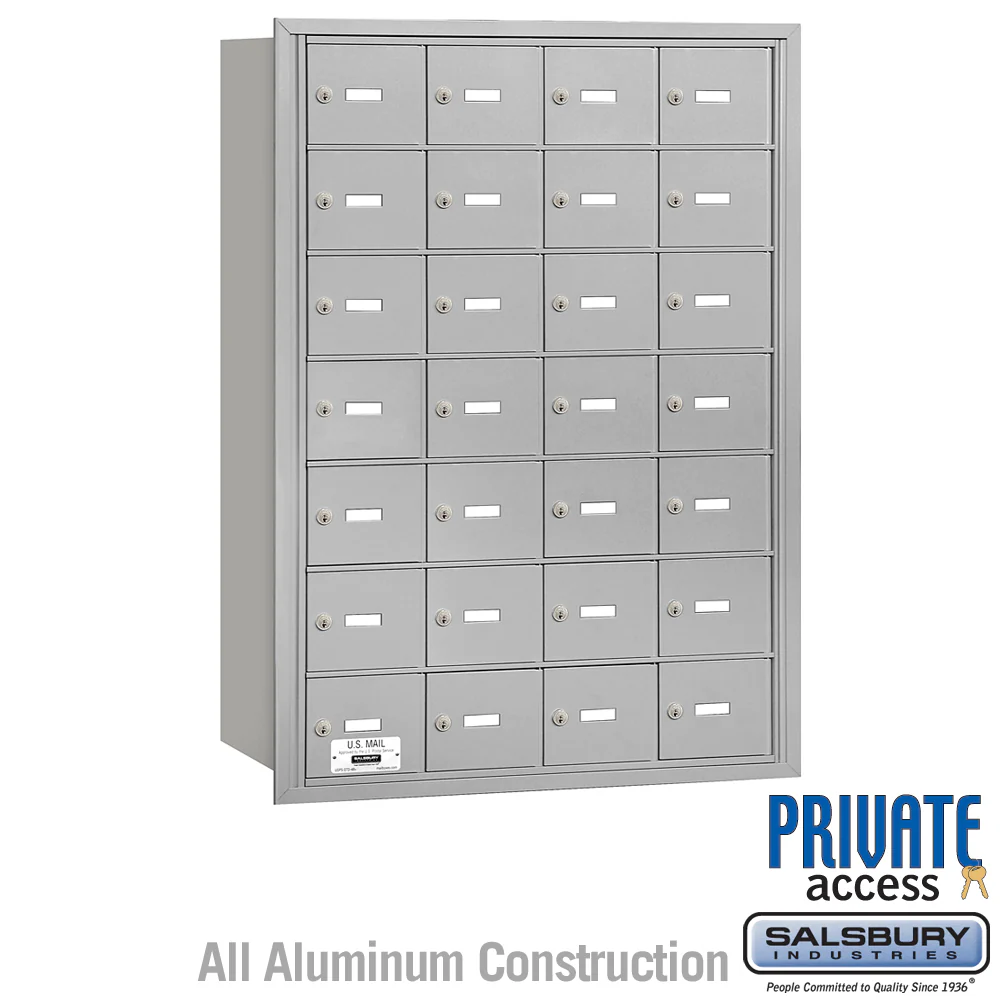 4B+ Horizontal Mailbox with 28 Doors - Rear Loading - Private Access