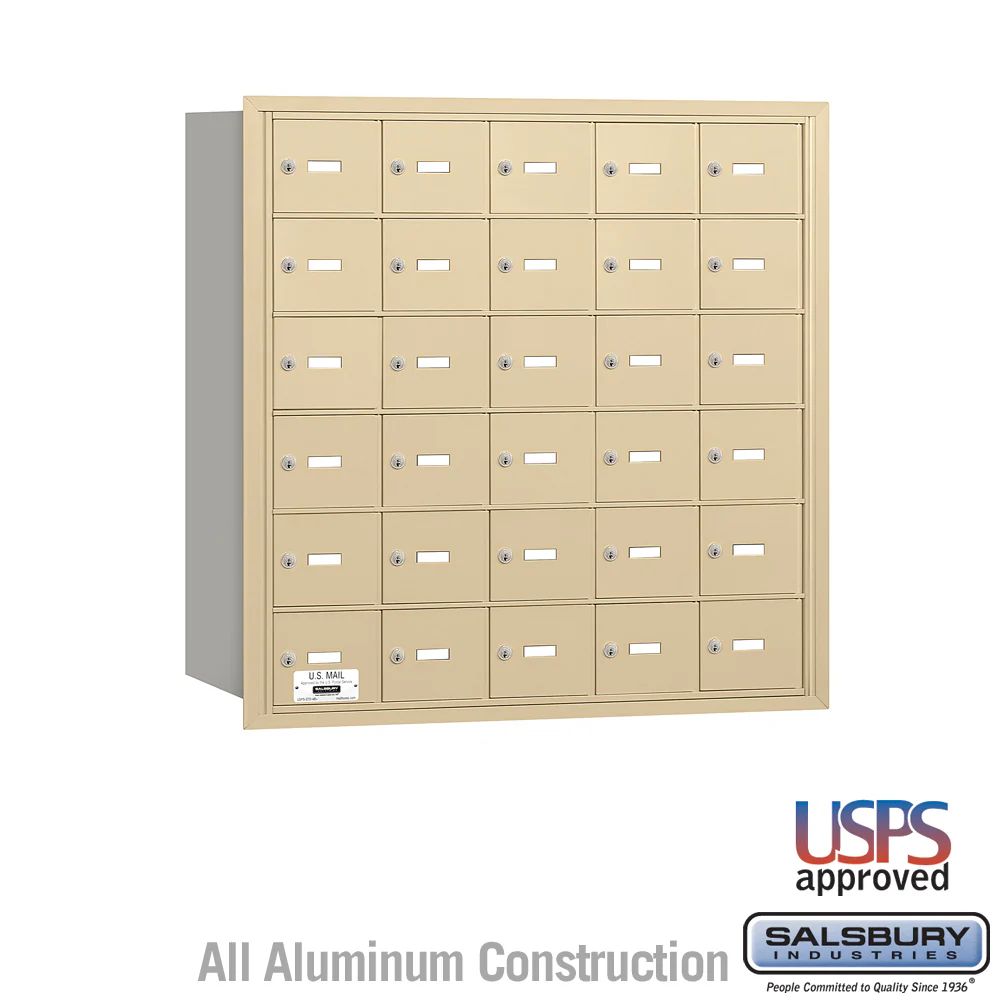 4B+ Horizontal Mailbox with 35 Doors - Sandstone Finish - Rear Loading - USPS Approved - Image 3