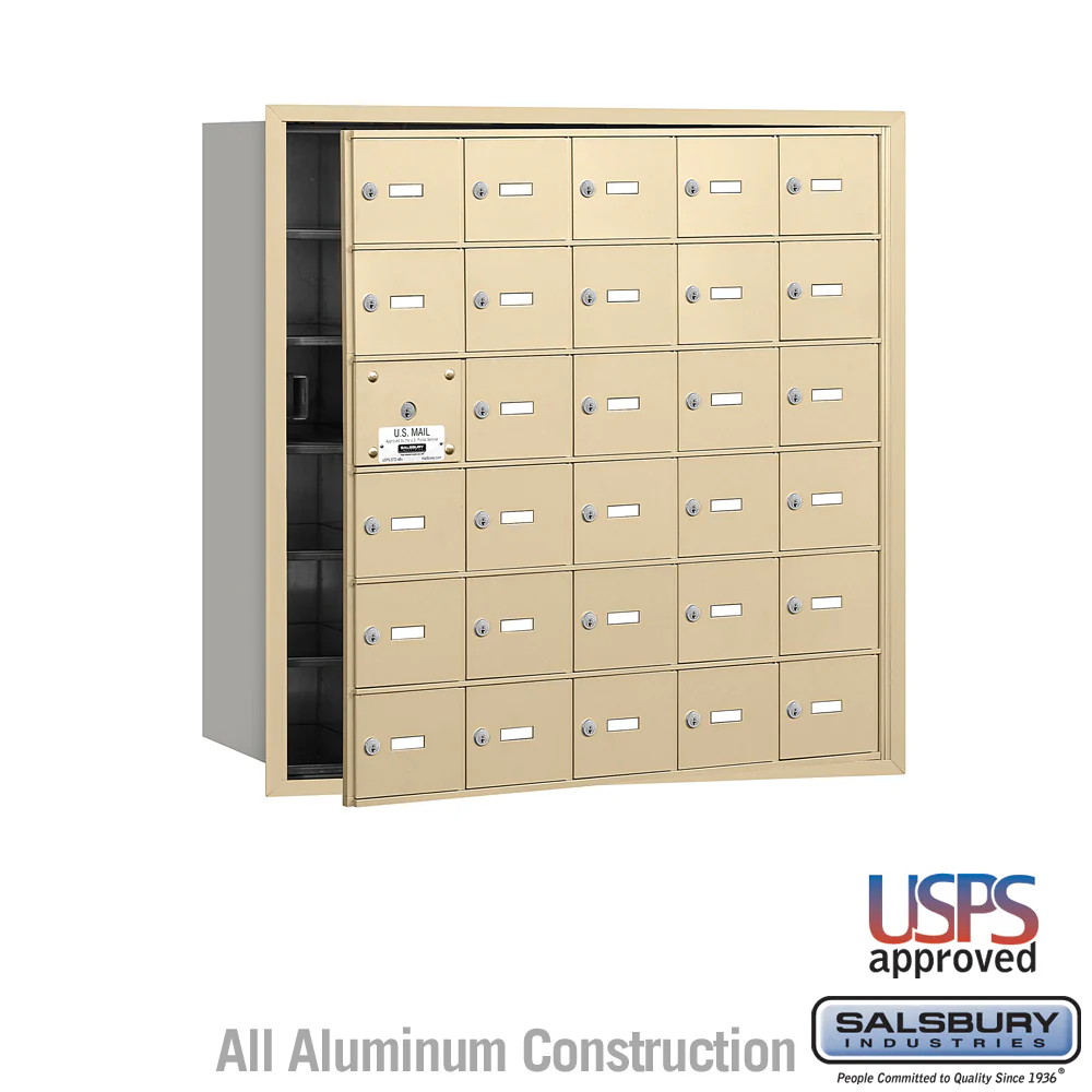 4B+ Horizontal Mailbox with 30 Doors - Aluminum - Front Loading - USPS Approved - Image 4