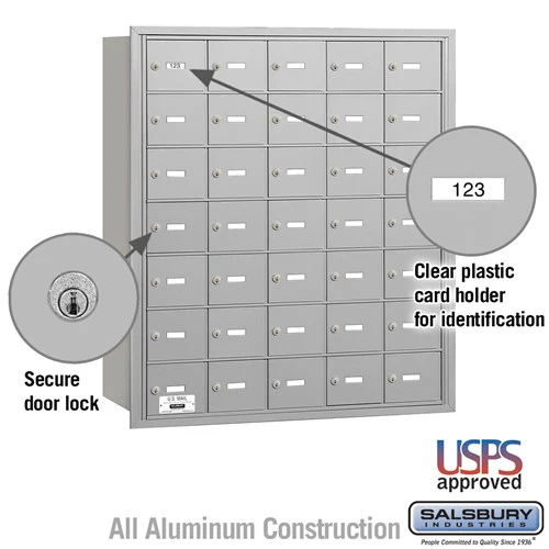 4B+ Horizontal Mailbox with 35 Doors - Rear Loading - USPS Approved - Image 2