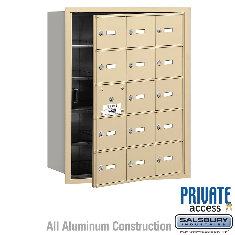 4B+ Horizontal Mailbox with Master Lock - 15 A Doors - Aluminum - Front Loading - Private Access - Image 3