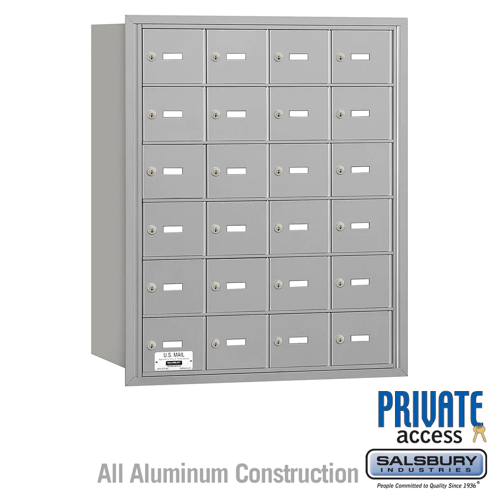 4B+ Horizontal Mailbox with 24 A Doors - Rear Loading - Private Access