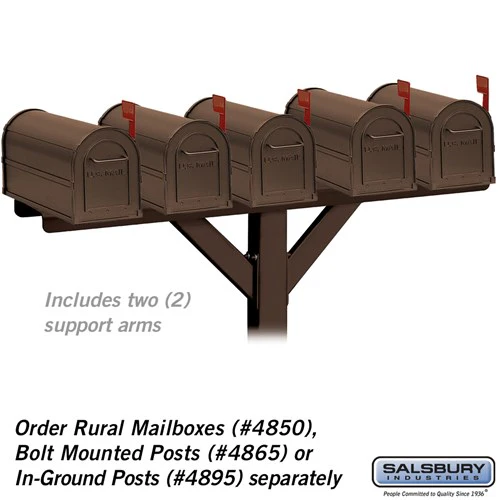 5-Wide Mailbox Spreader with Arms - Bronze - Image 3