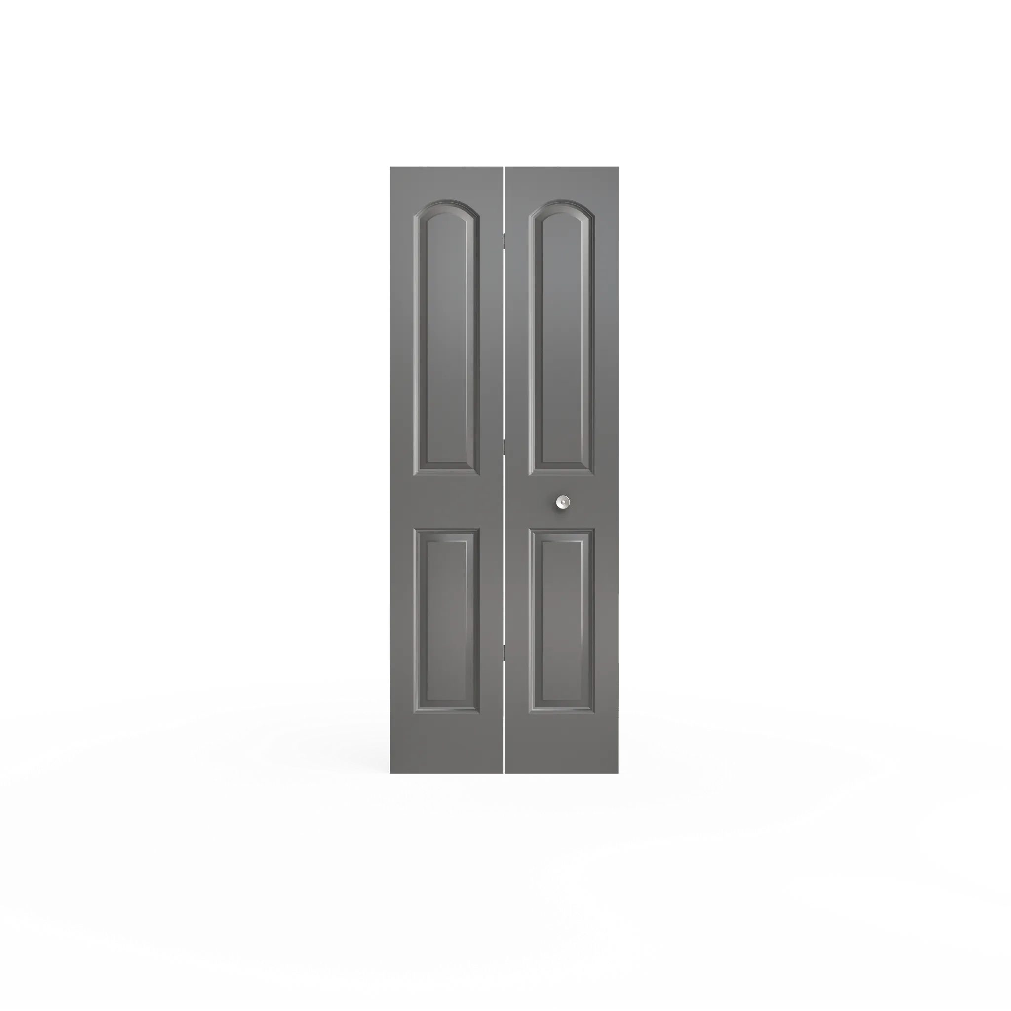 Masonite Roman 24-in x 80-in 2-Panel Round Top Primed Molded Composite Bifold Door (Hardware Included)