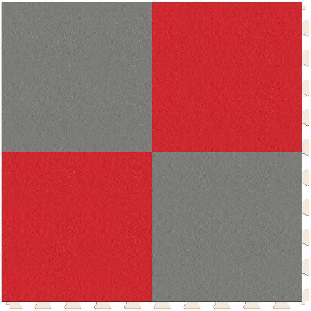 Perfection Floor Tile SodaPop Shoppe Silver and Red 20-in x 20-in Water Resistant Interlocking Luxury Flooring (16.7-sq ft)
