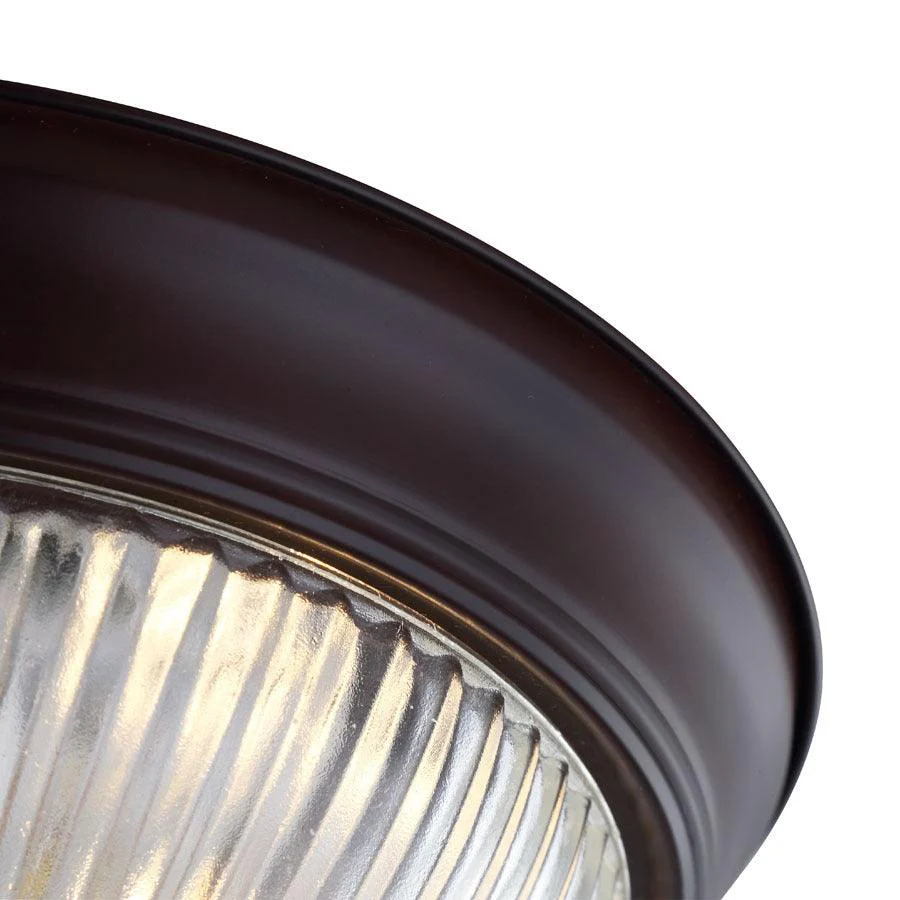 Project Source 11-in Painted Oil-Rubbed Bronze Traditional Flush Mount Light - Image 3