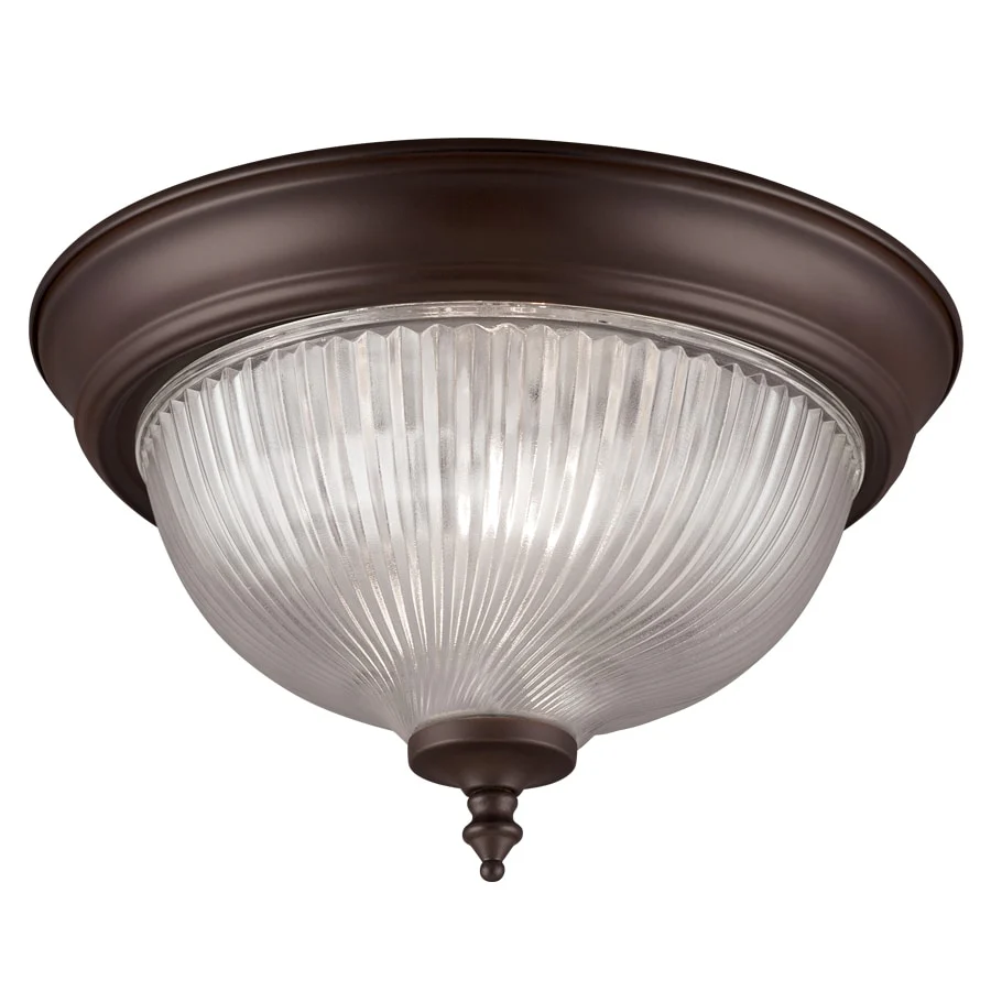 Project Source 11-in Painted Oil-Rubbed Bronze Traditional Flush Mount Light - Image 9