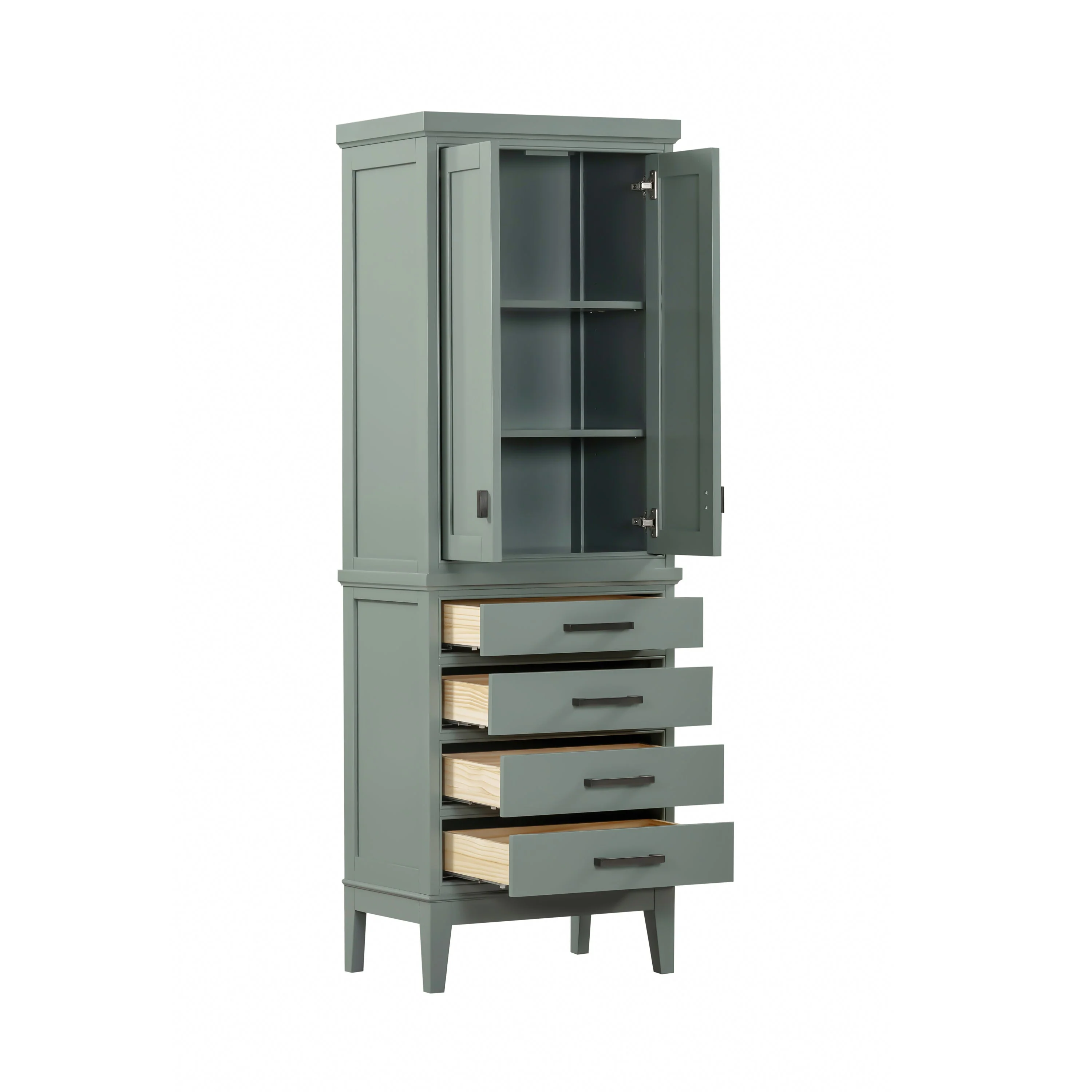 Avanity Madison 24-in W x 71.2-in H x 16-in D Tobacco Poplar Freestanding Linen Cabinet - Image 13