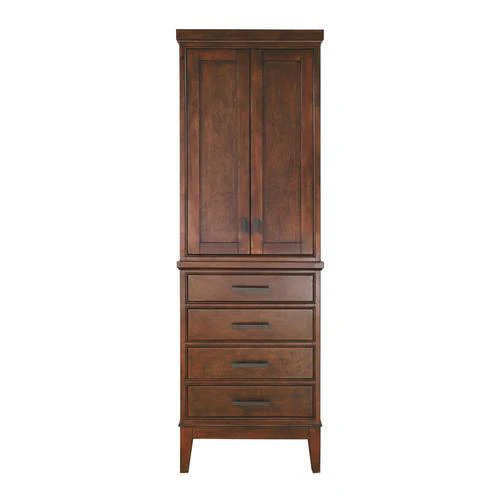 Avanity Madison 24-in W x 71.2-in H x 16-in D Tobacco Poplar Freestanding Linen Cabinet - Image 5