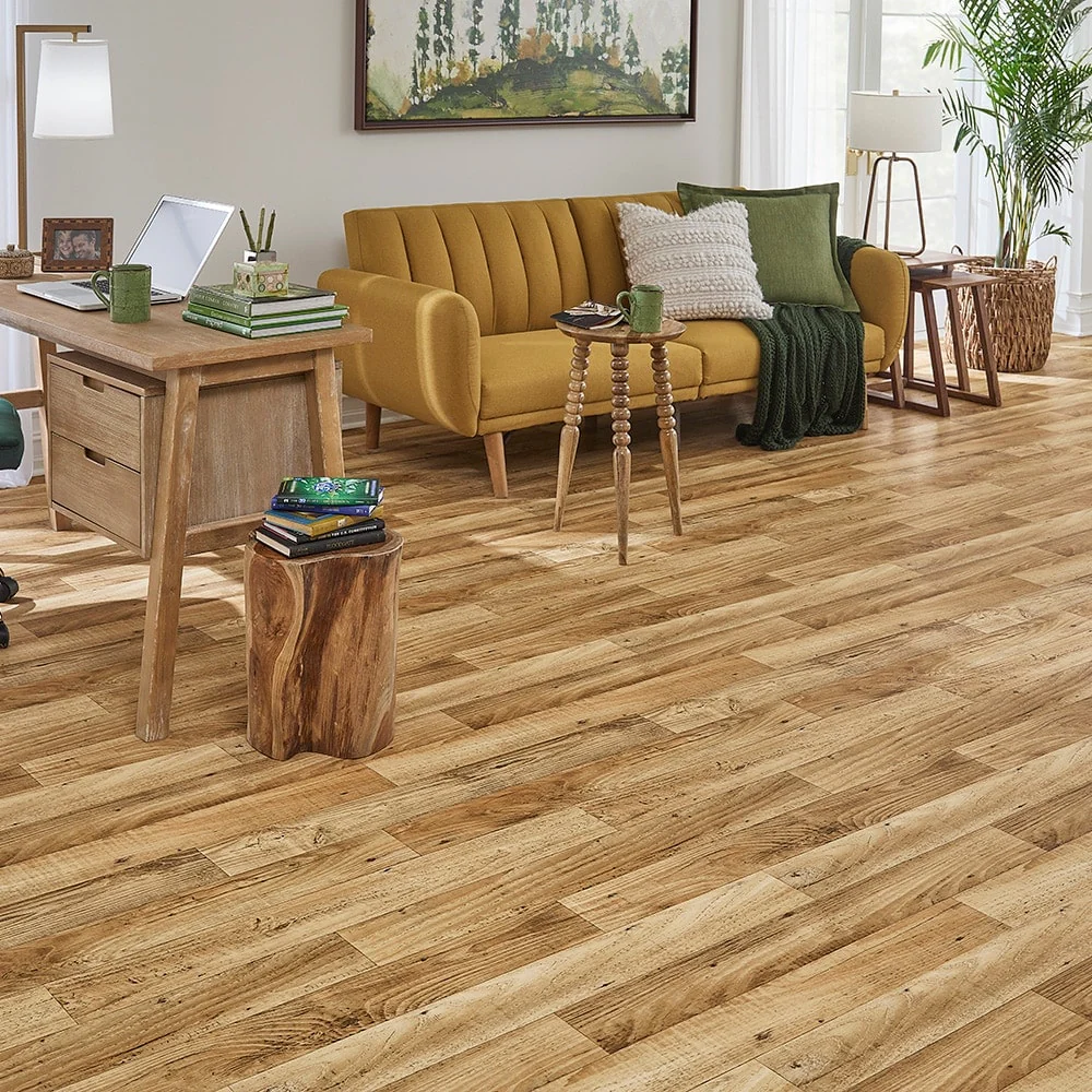 STAINMASTER 12-ft W x Cut-to-Length Saddle Ridge Pine Wood Look Low-Gloss Finish Sheet Vinyl - Image 3