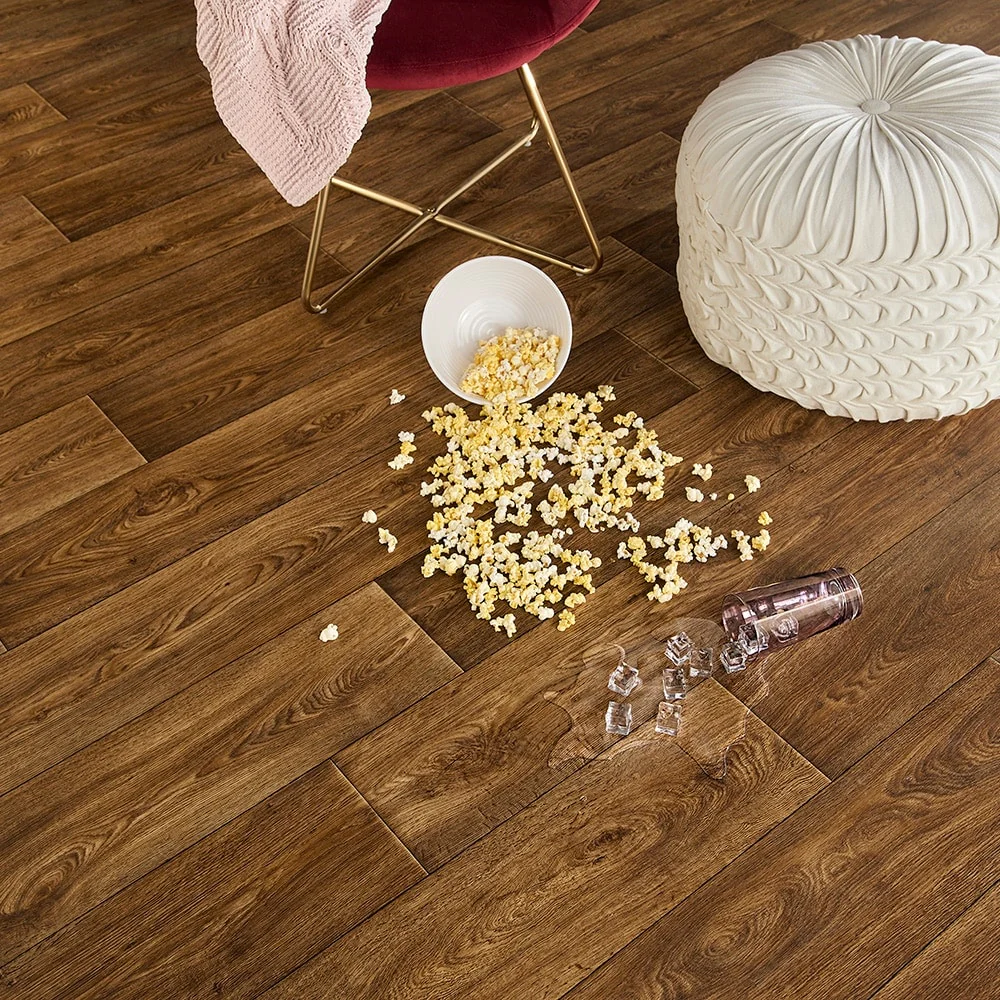 STAINMASTER 12-ft W x Cut-to-Length West Haven Oak Wood Look Low-Gloss Finish Sheet Vinyl - Image 5