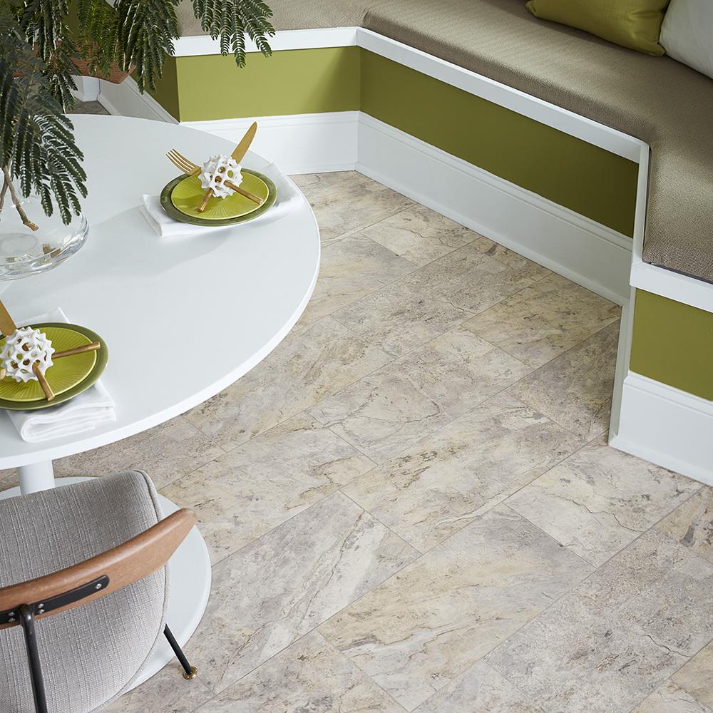 STAINMASTER Midtown Slate Marble Look Sheet Vinyl, 12-ft W, Cut-to-Length, Low-Gloss, 100-Gauge - Image 5