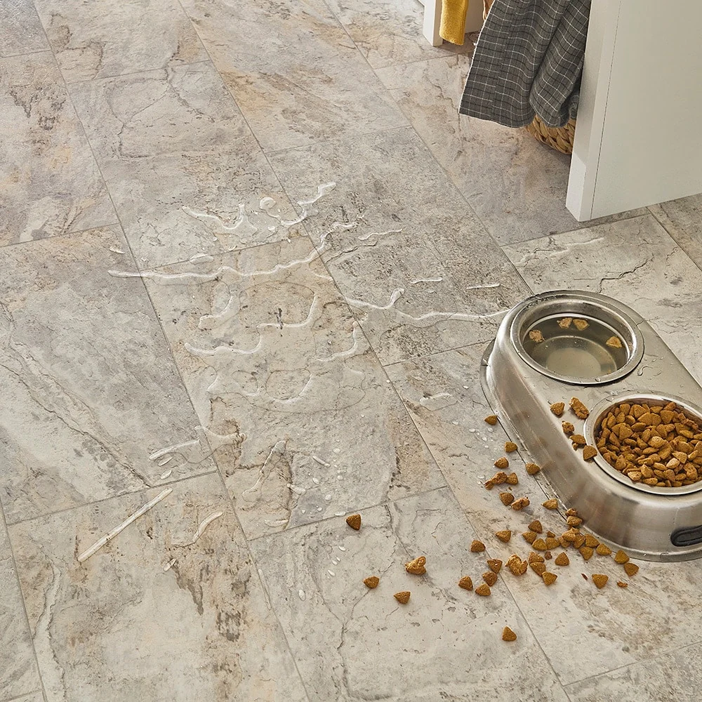 STAINMASTER Midtown Slate Marble Look Sheet Vinyl, 12-ft W, Cut-to-Length, Low-Gloss, 100-Gauge - Image 6