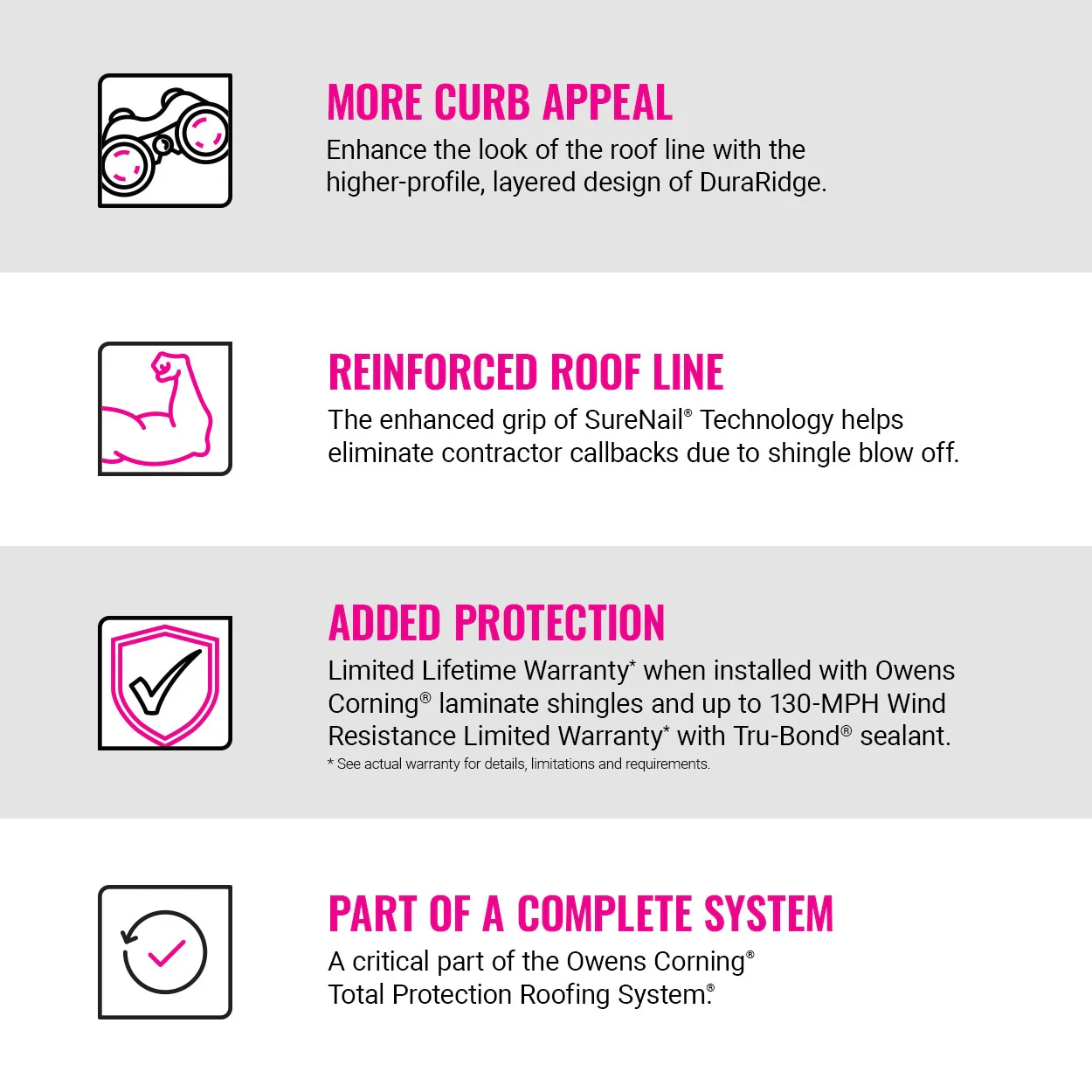 Owens Corning DuraRidge Merlot Hip & Ridge Roof Shingles, 20 Linear Ft per Bundle - Image 21