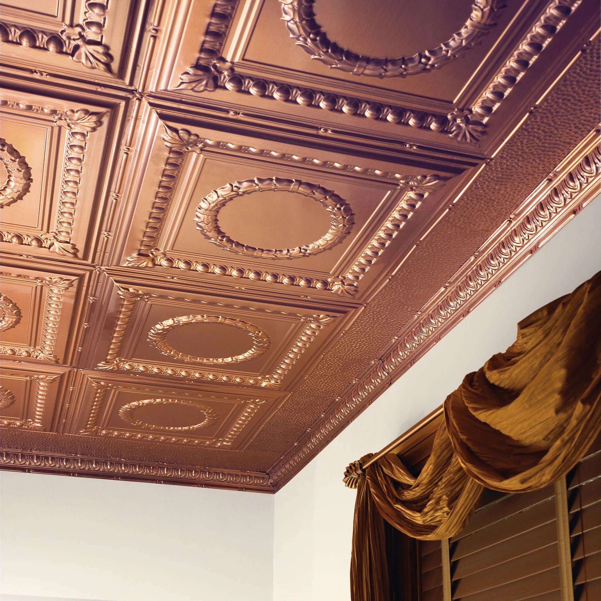 Armstrong Ceilings Metallaire Large Eggs and Dart Cornice 48-in Copper Aluminum Crown Ceiling Trim - Image 8