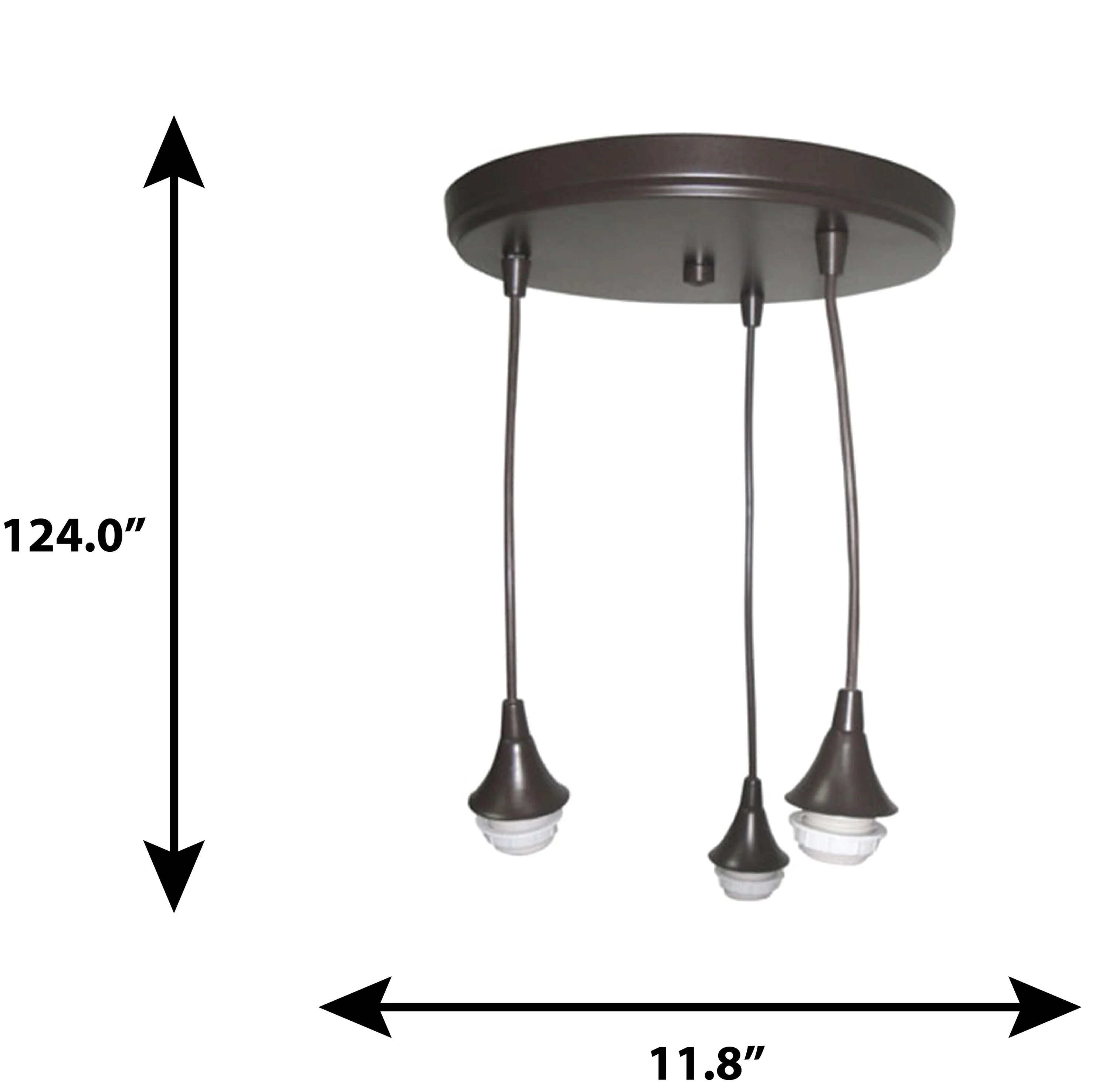 Portfolio French Bronze Transitional Cylinder 3-Light Pendant Canopy – Mix & Match Cluster Round - Image 8