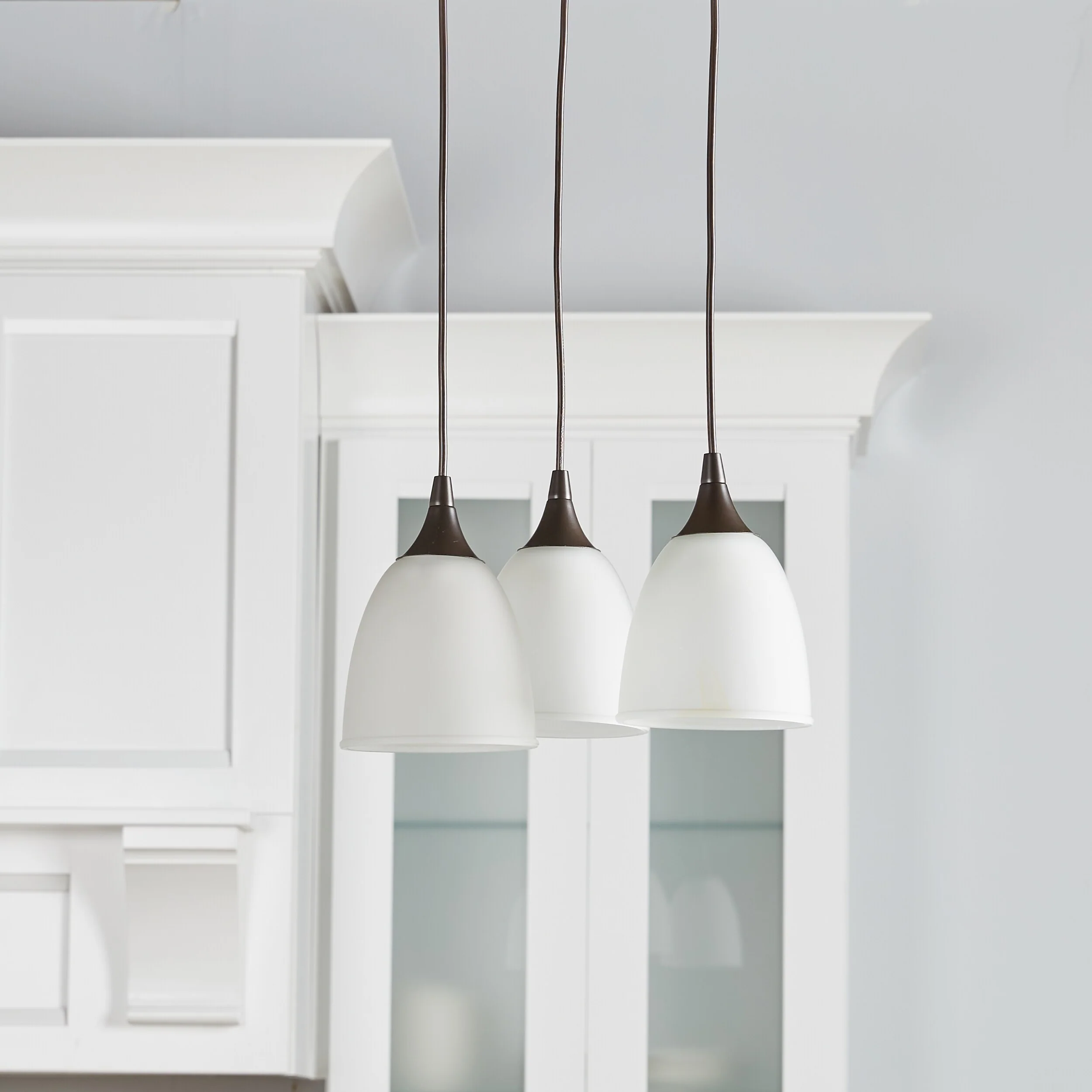 Portfolio French Bronze Transitional Cylinder 3-Light Pendant Canopy – Mix & Match Cluster Round - Image 9