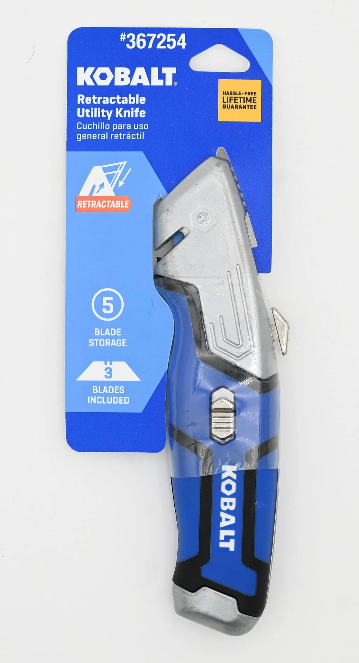 Kobalt 3-Blade Retractable Utility Knife with On-Tool Blade Storage, 3/4-in Blade Width - Image 3
