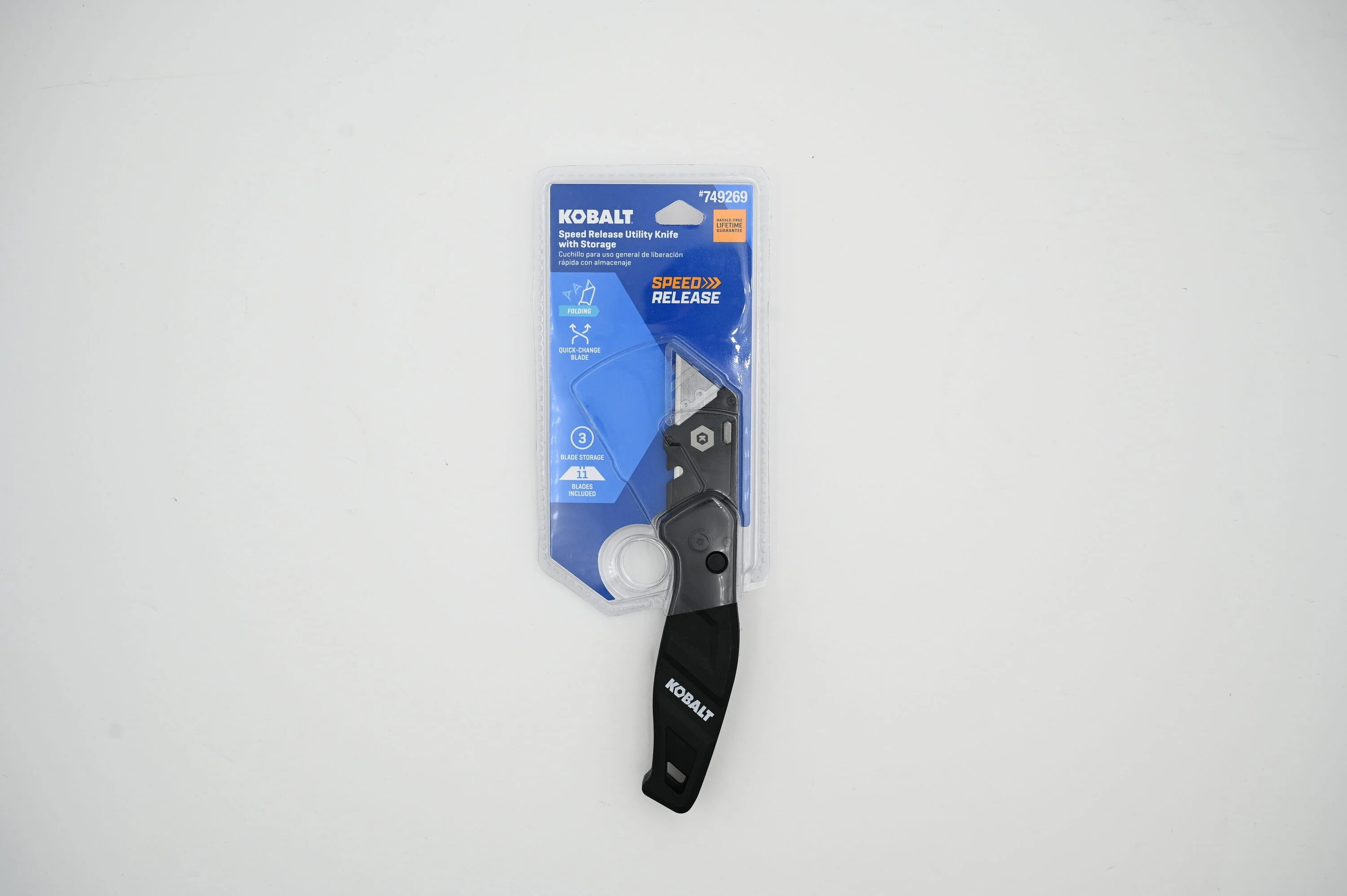 Kobalt Speed Release 3/4-in Folding Utility Knife, 10 Blades, On-Tool Storage - Image 3