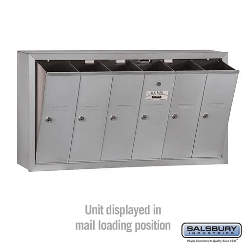 6-Door Aluminum Vertical Mailbox with Private Access - Image 3