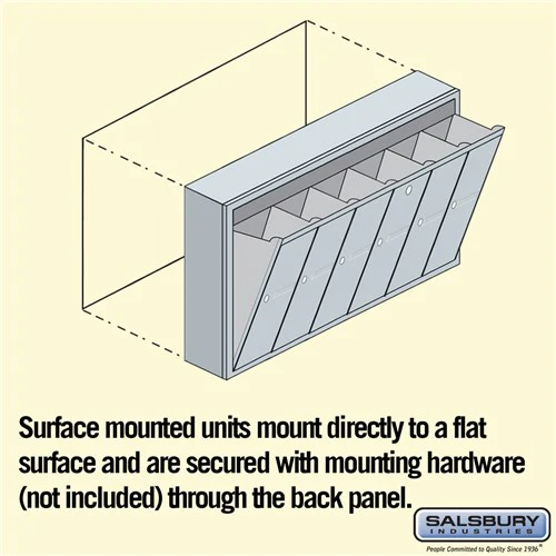 6-Door Aluminum Vertical Mailbox with Private Access - Image 5