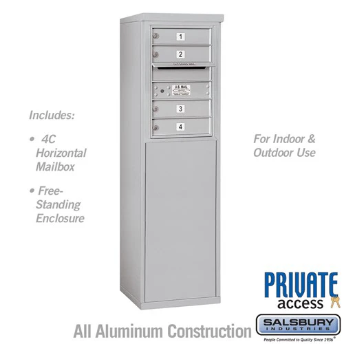 6-Door Free-Standing Horizontal Mailbox with Private Access - Image 3