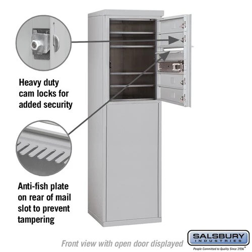 6-Door Free-Standing Horizontal Mailbox with Private Access - Image 4