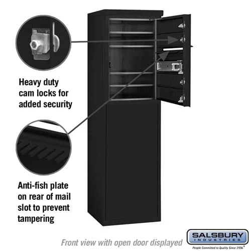 6-Door Free-Standing 4C Horizontal Mailbox with USPS Access - Image 3