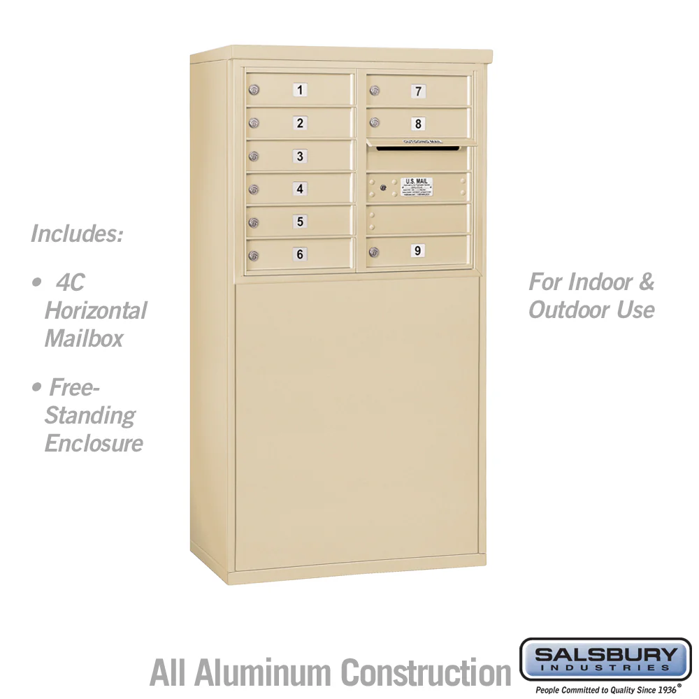 6 Door High Free-Standing 4C Horizontal Mailbox with USPS Access - Image 5