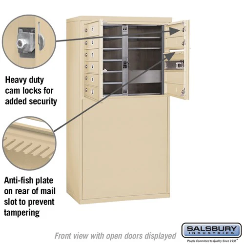 6 Door High Free-Standing 4C Horizontal Mailbox with USPS Access - Image 7