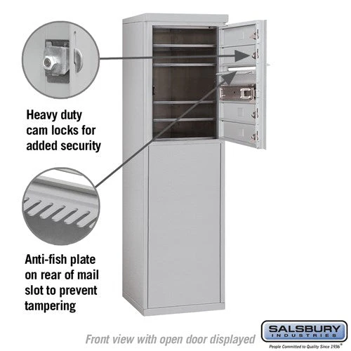 6 Door High Free-Standing 4C Horizontal Mailbox with USPS Access - Image 3