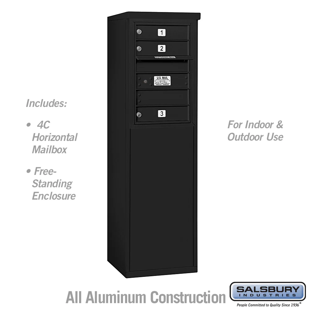 6-Door High Free-Standing 4C Horizontal Mailbox with USPS Access