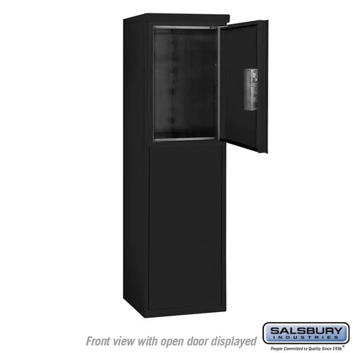 6 Door High Free-Standing 4C Horizontal Parcel Locker with 1 Parcel Locker in Black with USPS Access - Image 3